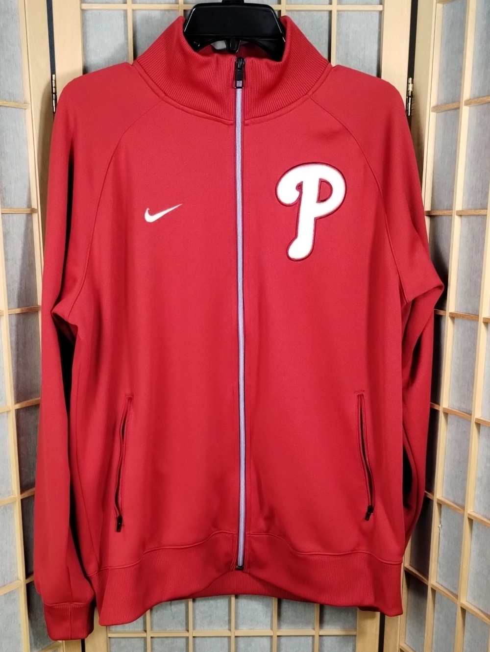 Nike Philadelphia Phillies Full Zip Jacket Large Embroidered Logo Size L